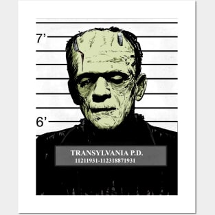 Frankenstein Mug Shot Posters and Art